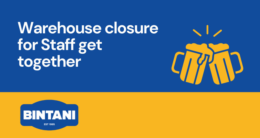 Warehouse Closure for Staff Get Together 15/12/2023